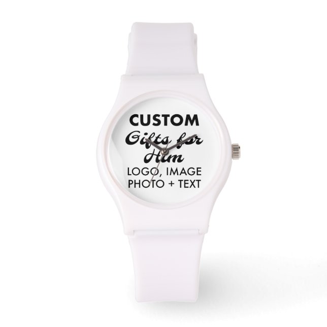 Weiße Silicone passen kundenspezifische Geschenke  Armbanduhr (Vorderseite)