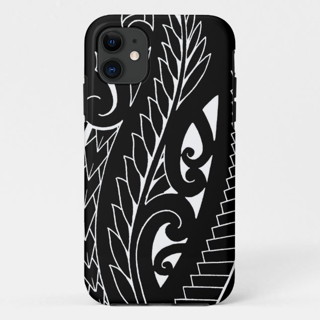 Weiße silverfern Kunst nationalen Sonderzeichens Case-Mate iPhone Hülle (Rückseite)