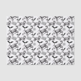 Weiße Skeletttiere Seidenpapier