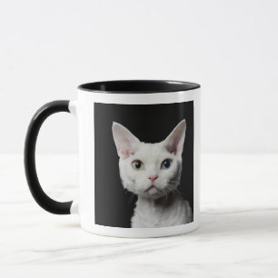 Weiße sonderbar-mit Augen Katze Tasse