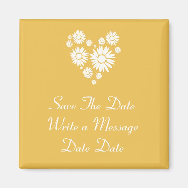 Weiße Sonnenblumen retten das Date Magnet (Vorne)