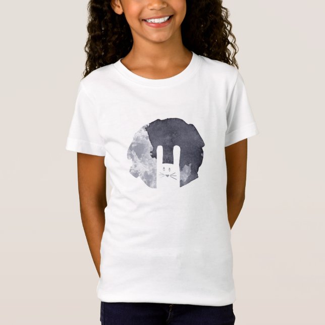 Weiße sonnige Silhouette T-Shirt (Vorderseite)