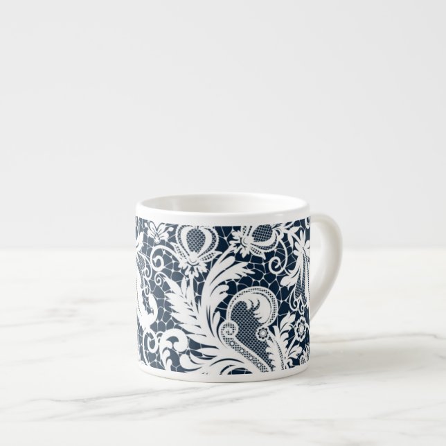 Weiße Spitze 2 Espressotasse (Vorderseite Rechts)