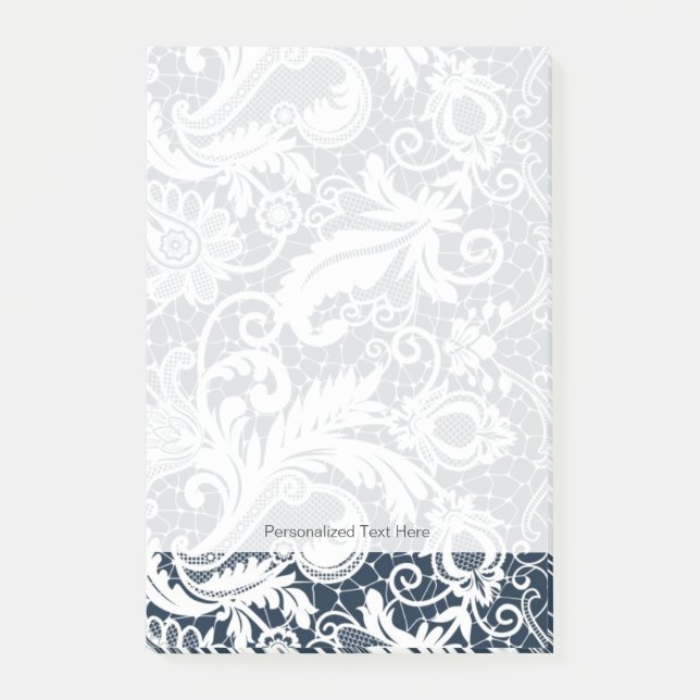 Weiße Spitze 2 Post-it Klebezettel (Vorderseite)