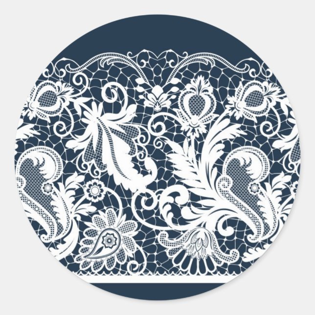 Weiße Spitze 2 Runder Aufkleber (Vorderseite)