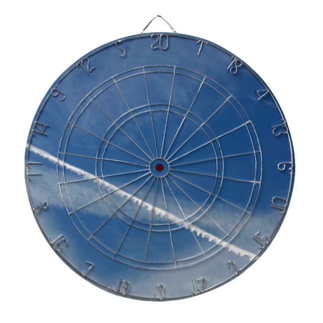 weiße Spitze am Himmel Dartscheibe (vorne)
