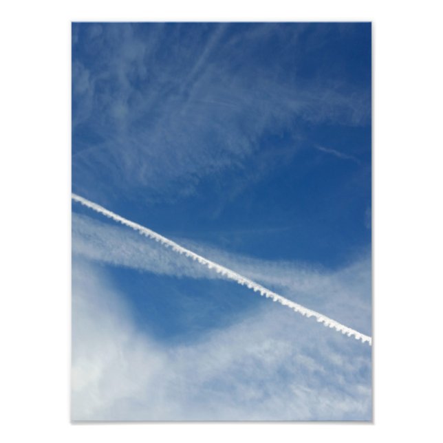 weiße Spitze am Himmel Fotodruck (Vorne)