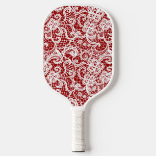 Weiße Spitze auf rot Pickleball Schläger
