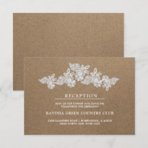 Weiße Spitze | Kraft Hochzeitskarten