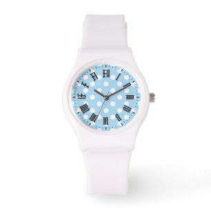 weiße Sportuhr mit römischen Ziffern Armbanduhr