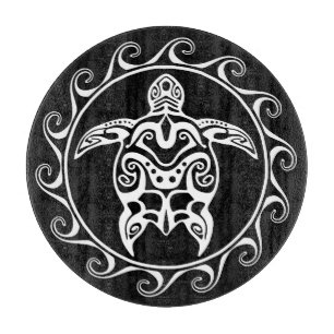Weiße Stammes- Schildkröte Schneidebrett