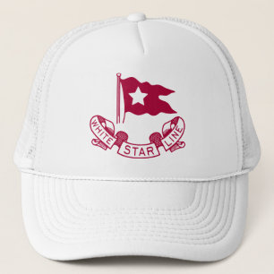Weiße Stern-Linie Logo Truckerkappe