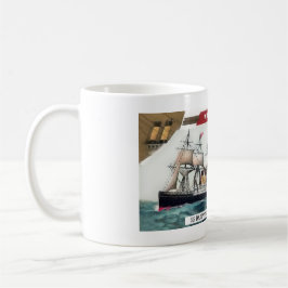 Weiße Stern-Linie Tasse