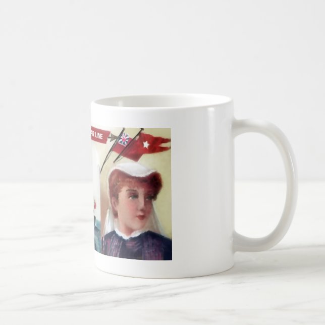 Weiße Stern-Linie Tasse (Rechts)