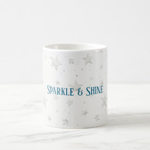 Weiße Sterne funkeln Kaffeetasse