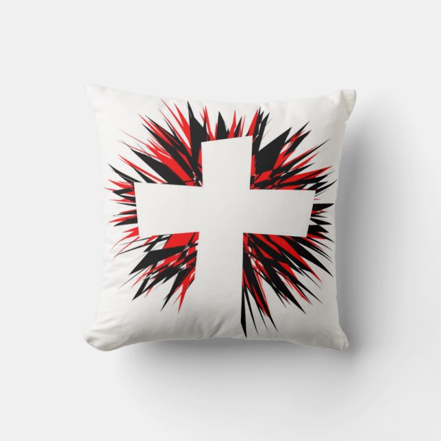 WEISSE STERNEXPLOSION KISSEN (Vorderseite)