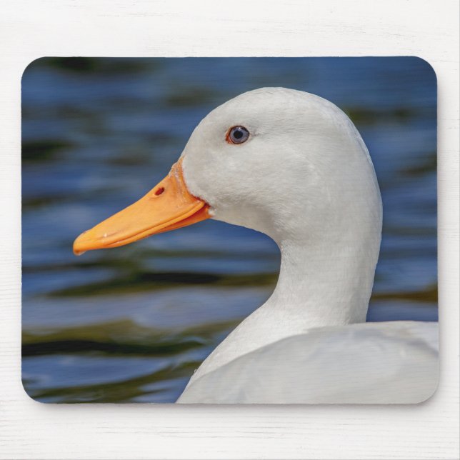 Weiße Stockenten-Ente Mousepad (Vorne)