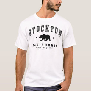Weiße Stockton Herren - Grizzly-Bär-Design T-Shirt