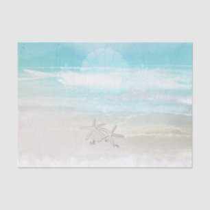 Weiße Strand-Seesterne Elegante Sommerhochzeit Seidenpapier
