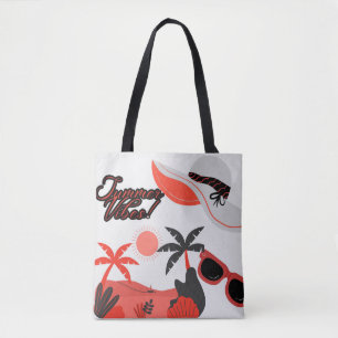 Weiße Strandtasche Sommer-Vibes Tasche