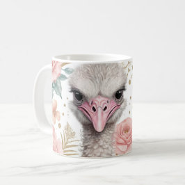 Weiße Strauße mit floraler Eleganz Kaffeetasse