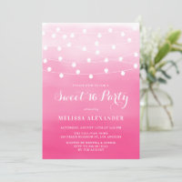 Weiße Streichleuchten Rosa Ombre Sweet 16 Party