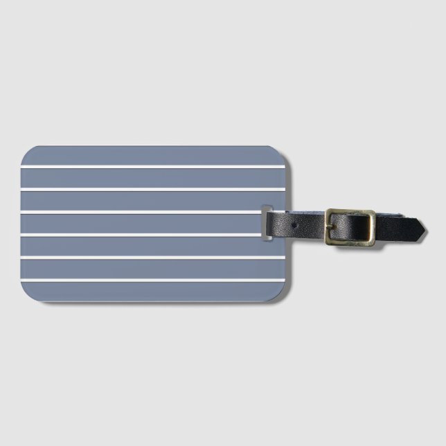 Weiße Streifen - Gepäckmarke Gepäckanhänger (Vorderseite (Horizontal))