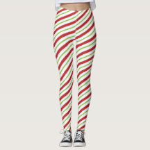 Weiße Streifen-Leggings des