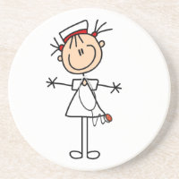 Weiße Strichmännchen Krankenschwester 2