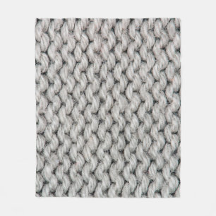 Weiße Strickwoll-Textur schließt Foto-Hintergrun Fleecedecke