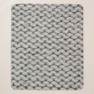 Weiße Strickwollestruktur, nahes Foto. Sherpadecke
