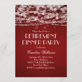 Weiße String-Lichter für die Red Retirement Einladung