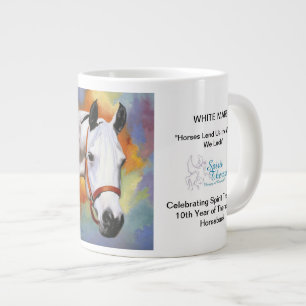 Weiße Stuten-GedenkTasse Jumbo-Tasse