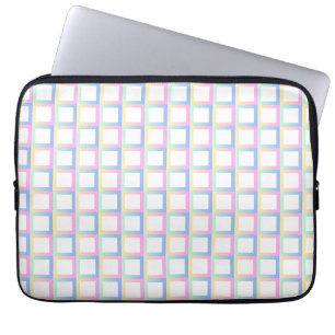 Weiße symmetrische Prüfmuster Laptopschutzhülle