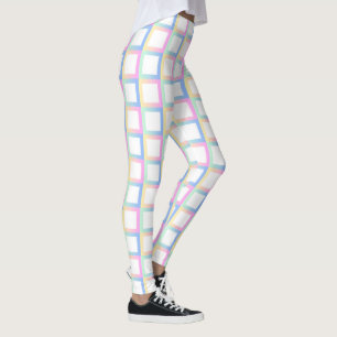 Weiße symmetrische Prüfmuster Leggings