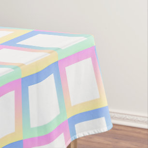 Weiße symmetrische Prüfmuster Tischdecke