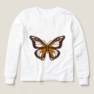 Weiße T-Shirts mit halben Ärmeln und Schmetterling