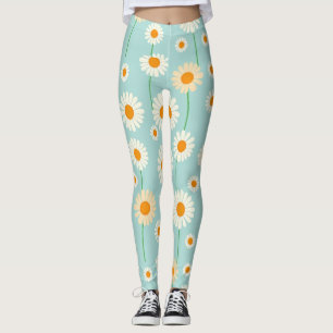 Weiße Tageszeitungen im hellblauen Hintergrund Leggings