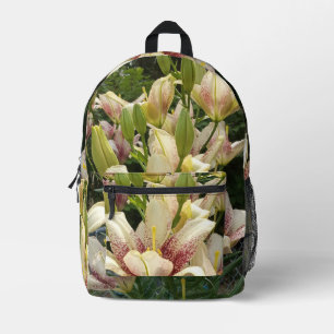 Weiße Taglilien Bedruckter Rucksack