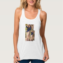 Weiße Tanktops für den Sommer.