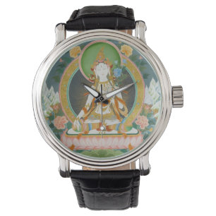 Weiße Tara-Uhr Armbanduhr