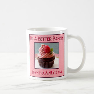 Weiße Tasse des Kuchen-Baking911