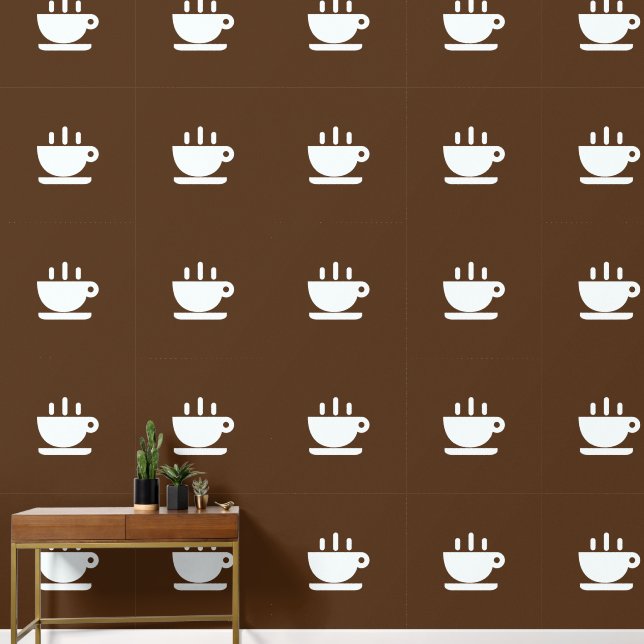 Weiße Tasse Java DVD Brown Küche Tapete (Korridor)