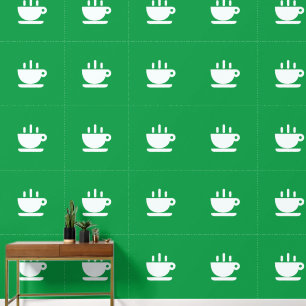 Weiße Tasse Java Grüne Küche Tapete