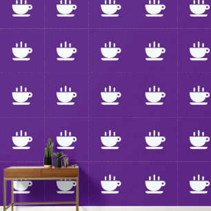 Weiße Tasse Java Violette Küche Tapete
