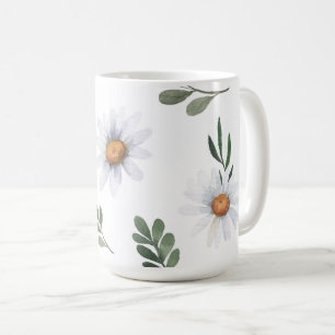 Weiße Tasse Kaffee, weiße Gänse