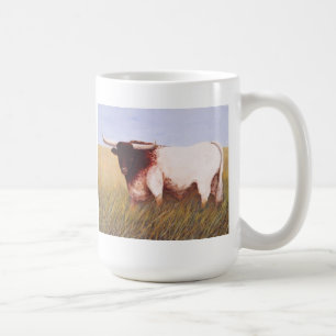 weiße Tasse mit TexasLonghorn