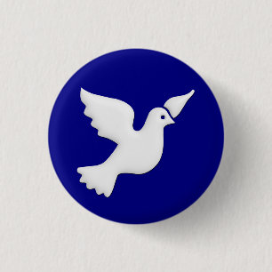 Weiße Taube Belight Ohrringe nach rechts gewandt Button