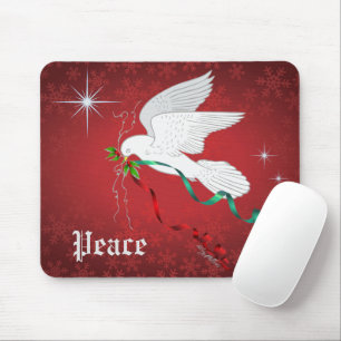 Weiße Taube Mousepad