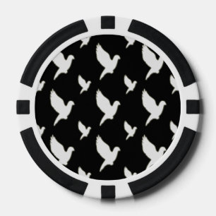 Weiße Taube Pokerchips